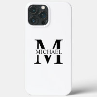 Weiße Personalisierte Monogramm und Name