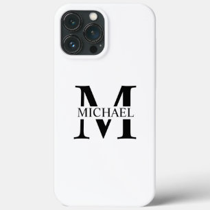 Weiße Personalisierte Monogramm und Name Case-Mate iPhone Hülle