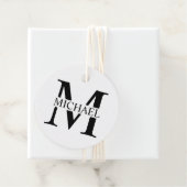 Weiße Personalisierte Monogramm und Name Geschenkanhänger (Beispiel)