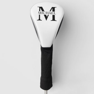 Weiße Personalisierte Monogramm und Name Golf Headcover