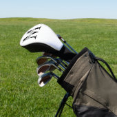 Weiße Personalisierte Monogramm und Name Golf Headcover (In SItu)