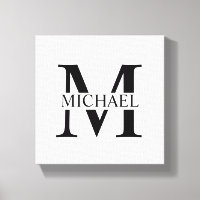 Weiße Personalisierte Monogramm und Name