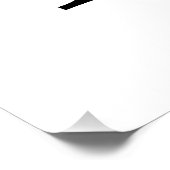 Weiße Personalisierte Monogramm und Name Poster (Ecke)