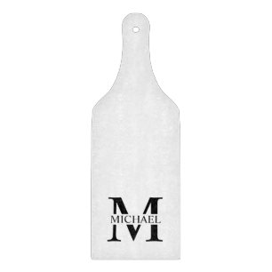 Weiße Personalisierte Monogramm und Name Schneidebrett