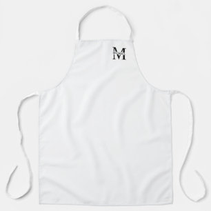 Weiße Personalisierte Monogramm und Name Schürze