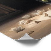 Weiße peruanische Lieben Blume Art Print Poster (Ecke)