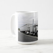 Weiße Peterbilt 379 Tasse (Vorderseite Links)