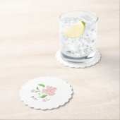 Weiße | Petit Blush Blumen-Papier-Unterlage Untersetzer (Vor Ort)
