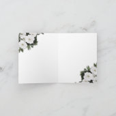 Weiße Petunia Einladung (Innenseite)