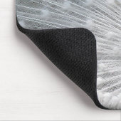 Weiße Pfau-Mausunterlage Mousepad (Ecke)