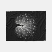 Weiße Pfaue Fleecedecke (Vorderseite (Horizontal))