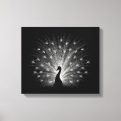 Weiße Pfaue Leinwanddruck (Vorderseite)