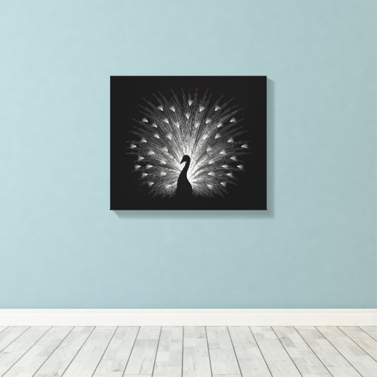 Weiße Pfaue Leinwanddruck (Insitu (Holzboden))