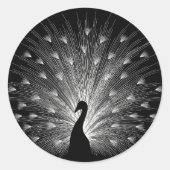 Weiße Pfaue Runder Aufkleber (Vorderseite)