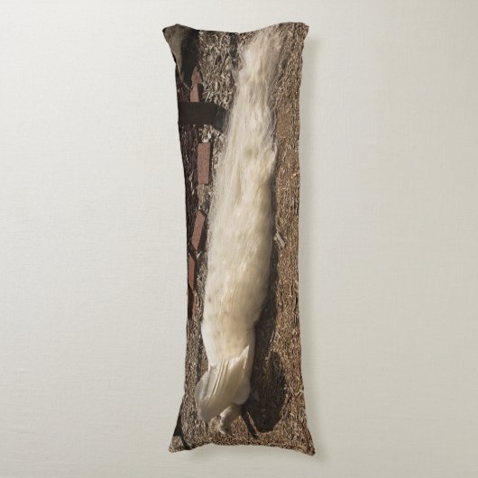 Weiße Pfaue Seitenschläferkissen (Vorderseite Vertikal)