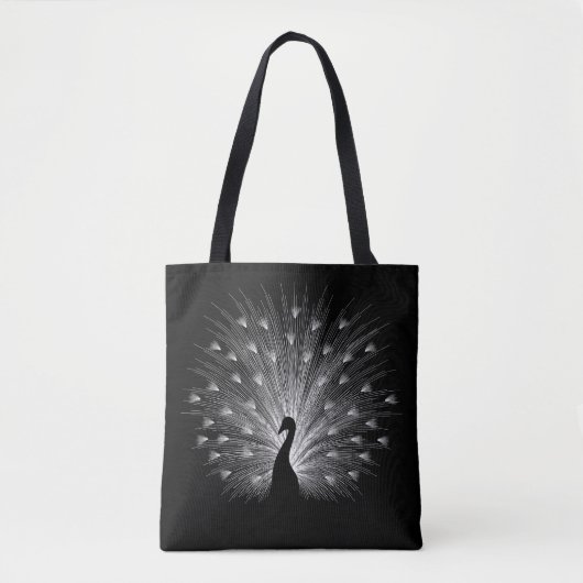 Weiße Pfaue Tasche (Vorderseite)