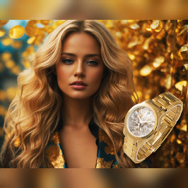 Weiße Pfauenwache eWatch Armbanduhr