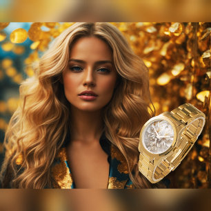 Weiße Pfauenwache eWatch Armbanduhr