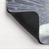 Weiße Pfaus Mousepad (Ecke)