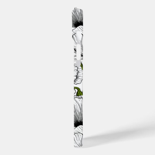 Weiße Pfeffer auf Weiß Case-Mate iPhone Hülle (Rückseite / Links)