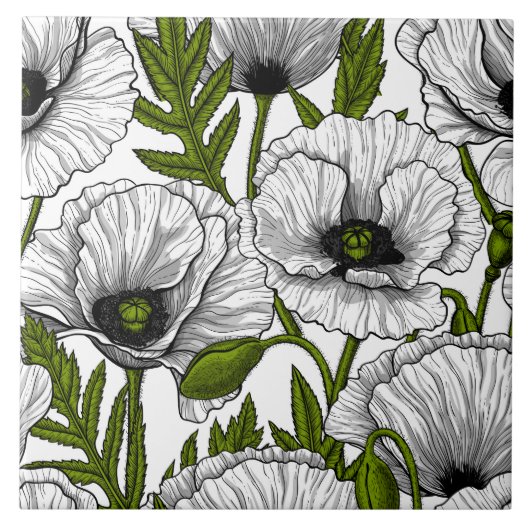 Weiße Pfeffer auf Weiß Fliese (Vorderseite)