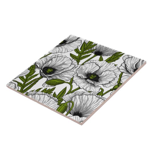 Weiße Pfeffer auf Weiß Fliese (Seite)