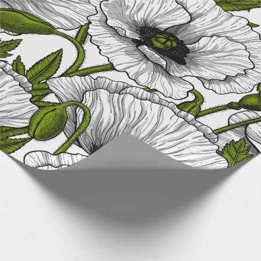 Weiße Pfeffer auf Weiß Geschenkpapier (Ecke)