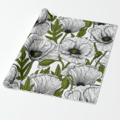 Weiße Pfeffer auf Weiß Geschenkpapier (Ungerollt)