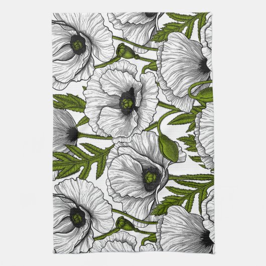 Weiße Pfeffer auf Weiß Geschirrtuch (Vertikal)