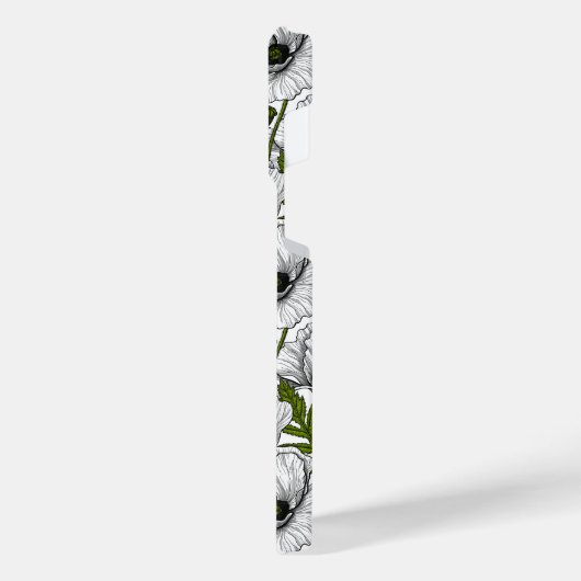 Weiße Pfeffer auf Weiß iPhone Hülle (Linke Seite)