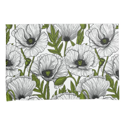 Weiße Pfeffer auf Weiß Kissenbezug (Vorderseite-Rechts)