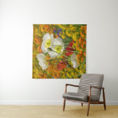 Weiße Pfeffer, die um die farbenfrohen Blume wachs Wandteppich (Beispiel)