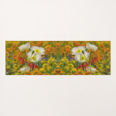 Weiße Pfeffer, die um die farbenfrohen Blume wachs Yogamatte (Rückseite (Horizontal))