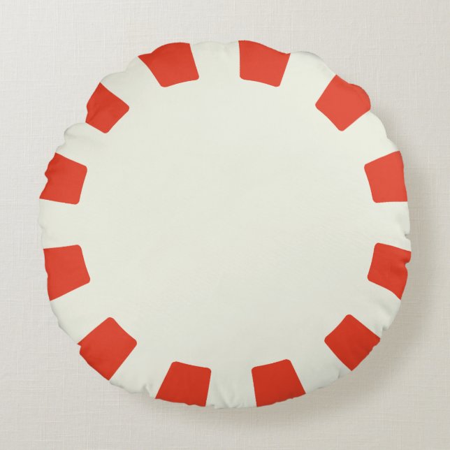 Weiße Pfefferminze Rundes Kissen (Vorderseite)