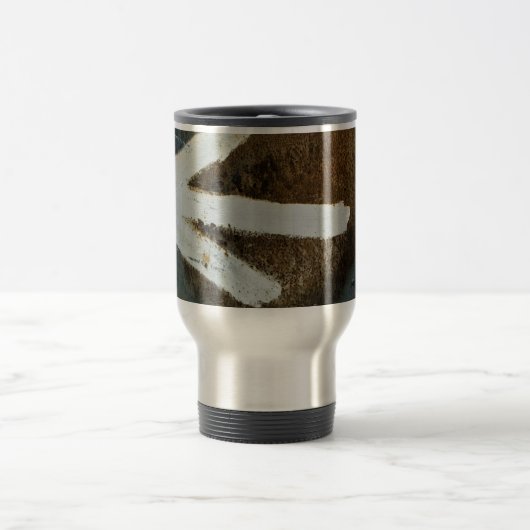 Weiße Pfeil/Tasse Reisebecher (Mittel)