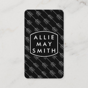 Weiße Pfeile / Schwarz Visitenkarte