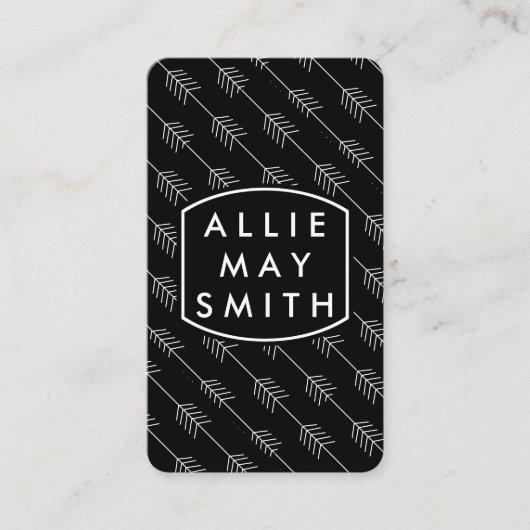 Weiße Pfeile Visitenkarte (Vorderseite)