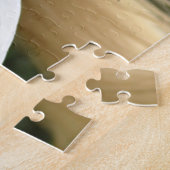 Weiße Pferdchen winden in Ihrem blonden Haar schwe Puzzle (Seite)