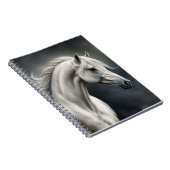 Weiße Pferde blühen Mane Notizblock (Rechte Seite)