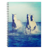 Weiße Pferde im Ozean Notizblock (Vorderseite)