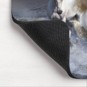 Weiße Pferde Mousepad (Ecke)