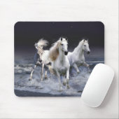 Weiße Pferde Mousepad (Mit Mouse)