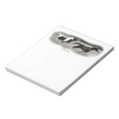 Weiße Pferde Notizblock (Rotiert)