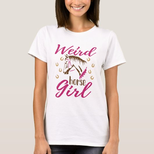 Weiße Pferde T-Shirt (Vorderseite)