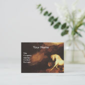 WEISSE PFERDE UND LIEBE / CADUCEUS VETERINÄRER SYM VISITENKARTE (Stehend Vorderseite)