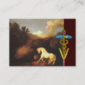 WEISSE PFERDE UND LIEBE / CADUCEUS VETERINÄRER SYM VISITENKARTE (Rückseite)