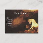 WEISSE PFERDE UND LIEBE / CADUCEUS VETERINÄRER SYM VISITENKARTE (Vorderseite)