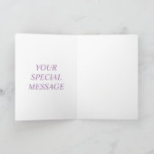 Weiße Pferdekarte - Benutzerdefinierter Textname Karte (Innenseite)