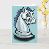 Weiße Pferdekarte Karte (Gelbe Blume)