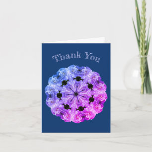 Weiße Pfingstrose Blumen-Kaleidoskop-Kunst Dankesk Dankeskarte